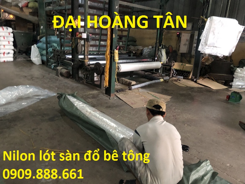 nilon lót sàn đổ bê tông